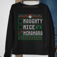 Mcnamara Family Name Naughty Nice Mcnamara Christmas List Sweatshirt Gifts for Old Women