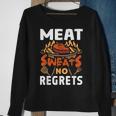 Meat Sweats No Regrets Barbecue Bbq Grill Bacon Sweatshirt Gifts for Old Women