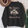 Mei Dirndl Is Z Kloa For Zwoa Dirndl For Zwoa Oktoberfest Sweatshirt Geschenke für alte Frauen