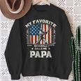 Mein Lieblings-Baseballspieler Nennt Mich Papa American Flag Dad Sweatshirt Geschenke für alte Frauen