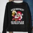Men's Ich Bin Nur Zum Trinken Hier Christmas Black Sweatshirt Geschenke für alte Frauen