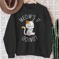 Meow's It Going Cats Pet Animals Owner Cat Lover Graphic Sweatshirt Gifts for Old Women