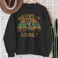 Meows It Going Retro Vintage For Cute Cats Sweatshirt Gifts for Old Women