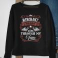 Merchant Blood Runs Through My Veins Vintage Family Name Sweatshirt Gifts for Old Women