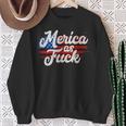 Merica 4Th Of July Usa Patriotic Af Sweatshirt Gifts for Old Women