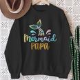 Mermaid Papa Merman Family Matching Birthday Sweatshirt Gifts for Old Women