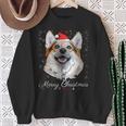 Merry Christmas Corgi Santa Dog Ugly Christmas Sweater Sweatshirt Gifts for Old Women