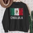Mexican Flag Cholula Mexican Pride Sweatshirt Gifts for Old Women