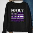 Military Brat Purple Up American Flag April Military Child Sweatshirt Gifts for Old Women