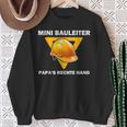 Mini Bauleiter Papa's Rechte Hand Kinder Bauleiter Outfit Sweatshirt Geschenke für alte Frauen