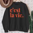 Minimalist French C'est La Vie Sweatshirt Geschenke für alte Frauen