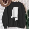 Mississippi Love Hometown State Pride Sweatshirt Gifts for Old Women