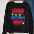 Mom Of The Birthday Boy Costume Spider Web Birthday Party Sweatshirt Gifts for Old Women