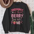 Mommy Of The Berry Sweet One Strawberry First Birthday Sweatshirt Gifts for Old Women