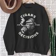 Monkey Cigars And Bad Decisions On Back Sweatshirt Gifts for Old Women