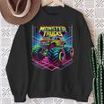 Monster Truck Birthday Party Retro Monster Trucks Sweatshirt Gifts for Old Women