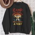 Morning Wood Camp Relax Pitch A Tent Camping Adventure Sweatshirt Gifts for Old Women
