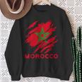 Morocco Flag Vintage Style Retro Morocco Football Mor Sweatshirt Geschenke für alte Frauen