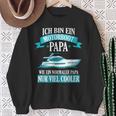 Motorboot Papa Boot Boote Bootsfahrer Geschenk Sweatshirt Geschenke für alte Frauen