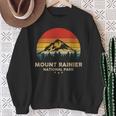 Mount Rainier National Park Retro Souvenir Sweatshirt Gifts for Old Women