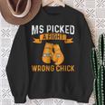 Ms Warrior Ms Picked A Fight Multiple Sclerosis Awareness Sweatshirt Gifts for Old Women