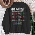 National Arab Heritage American Month Arabic Flags April Sweatshirt Gifts for Old Women