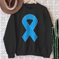 National Foster Care Month Retro Vintage Blue Ribbon Sweatshirt Gifts for Old Women