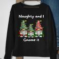Naughty And I Gnome It Christmas Family Matching Pjs Gnome Sweatshirt Gifts for Old Women