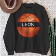 Neuheit Personalisierte Name Leon Sport Basketball Sweatshirt Geschenke für alte Frauen