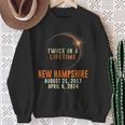 New Hampshire Total Solar Eclipse Twice In A Lifetime 2024 Sweatshirt Gifts for Old Women