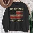 New Us Citizen Est 2024 American Immigrant Citizenship Sweatshirt Gifts for Old Women