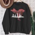 New York City Since 1624 Skyline State Map Ny Nyc Sweatshirt Gifts for Old Women