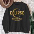 Niagara Falls Ny Total Solar Eclipse Party 2024 Usa Map Sweatshirt Gifts for Old Women