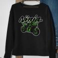 Ninja-Motorrad Sweatshirt in Schwarz, Cooles Design für Biker Geschenke für alte Frauen