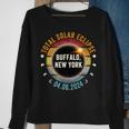 North America Total Solar Eclipse 2024 Buffalo New York Usa Sweatshirt Gifts for Old Women