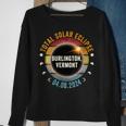 North America Total Solar Eclipse 2024 Burlington Vermont Sweatshirt Gifts for Old Women