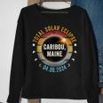 North America Total Solar Eclipse 2024 Caribou Maine Usa Sweatshirt Gifts for Old Women