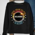 North America Total Solar Eclipse 2024 Oklahoma Usa Sweatshirt Gifts for Old Women