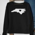 North Carolina Heart State Silhouette Sweatshirt Gifts for Old Women