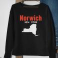 Norwich New York Usa State America Travel New Yorker Sweatshirt Gifts for Old Women