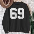 Number 69 Print On Back Only Cotton Team Jersey Sweatshirt Gifts for Old Women