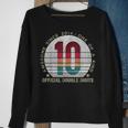 Official Double Digits 10Th Birthday 10 Year Old Sweatshirt Gifts for Old Women