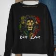 One Love Rasta Reggae Music Headphones Rastafari Reggae Lion Sweatshirt Gifts for Old Women