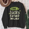 One Lucky Father-In-Law St Patrick's Day Family Sweatshirt Gifts for Old Women