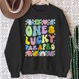 One Lucky Parapro St Patrick's Day Paraprofessional Groovy Sweatshirt Gifts for Old Women