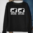 Online Offline Dachshund Dachshund Dog Black Sweatshirt Geschenke für alte Frauen