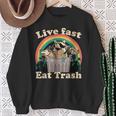 Opossum Raccoon Skunk Live Fast Eat Trash Street Cats Squad Sweatshirt Gifts for Old Women