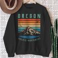Oregon RetroVintage Portland Home State Mountains Sweatshirt Gifts for Old Women