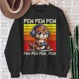 Otter Gamer Pew Video Games Vintage Boys Girls Sweatshirt Gifts for Old Women