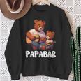 Papa Bärater Tochter Sohn Papa Gitarre Spielenatertag Sweatshirt Geschenke für alte Frauen